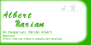 albert marian business card