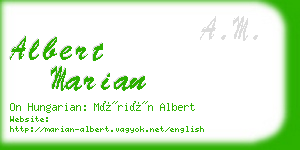 albert marian business card
